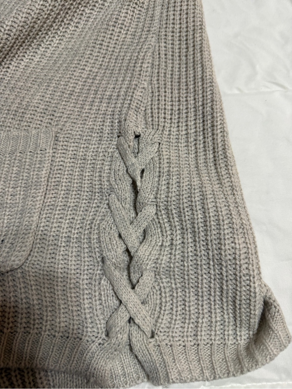 Taupe Open-Front Ribbed Cardigan - Picture 4 of 8